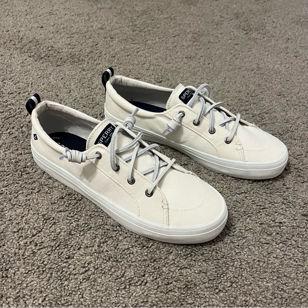 Sperry Crest Vibe Linen White